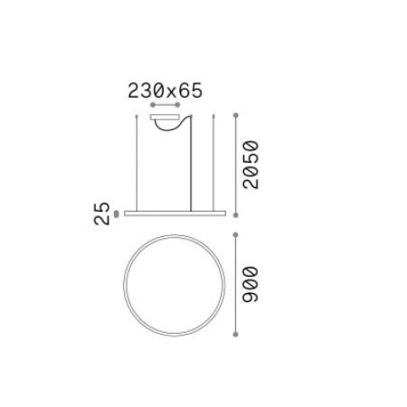 Ideal Lux Oracle Slim Sp D Round K On Off Bk