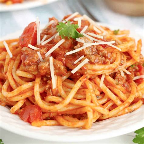 School Cafeteria Spaghetti - The Country Cook