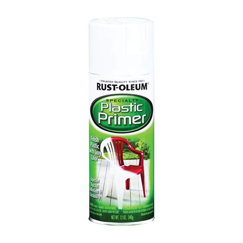 RUST-OLEUM 209460 Plastic Primer Spray Paint, Plastic Primer White, 12 ...