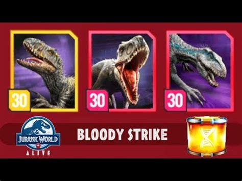 NEW MAX LEVEL 30 EPIC BLOODY STRIKE EVENT JURASSIC WORLD ALIVE YouTube