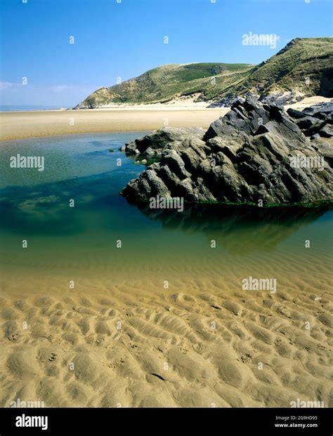 Broughton Bay Llanmadoc Gower Peninsula Glamorgan South Wales Stock