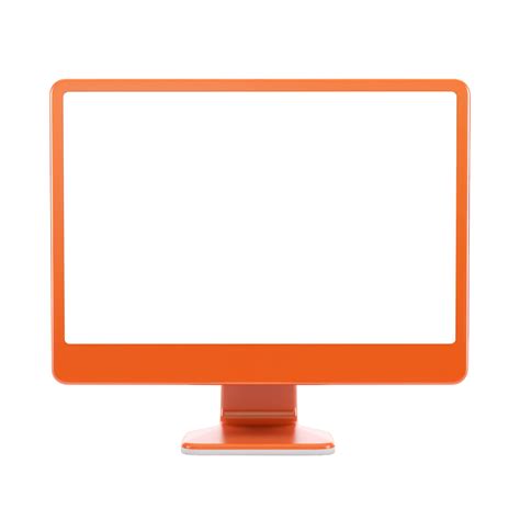 Ai Generated Modern Orange Computer Monitor Isolated 36725006 Png