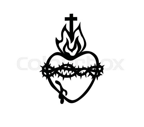 Sacred Heart of Jesus, illustration ... | Stock vector | Colourbox