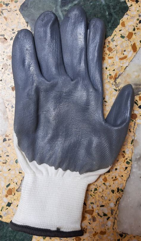 Latex White Grey Nitrile Coated Gloves At Rs 19 Pair In New Delhi ID