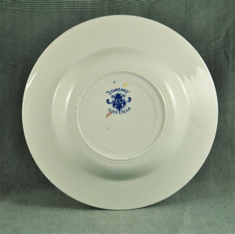 Assiette creuse XIXème Lunéville F 3580 L Heure Bleue Antiques