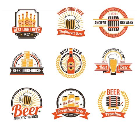 Cerveza Logo Set Vector Gratis