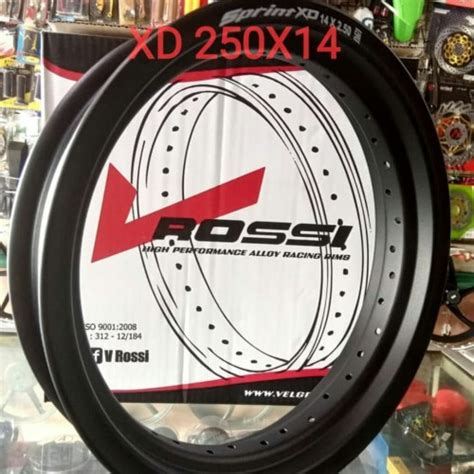 Jual VELG JARI JARI ROSSI SPRINT XD UKURAN 250 RING 14 HITAM 36 HOLES