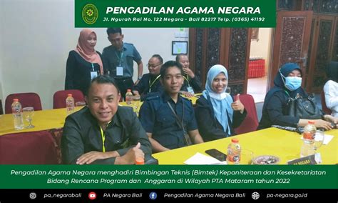 Pengadilan Agama Negara Menghadiri Bimbingan Teknis Bimtek