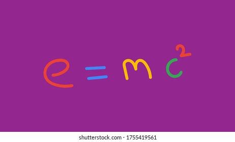 E Mc2 Massenergy Equivalence Equation Theory Stock Vector Royalty Free