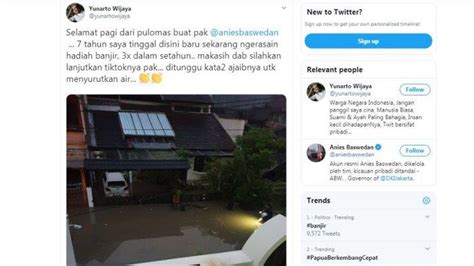 Jakarta Banjir Lagi Yunarto Sebut Fengshui Anies Dari Unsur Air