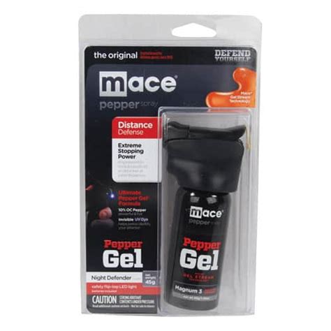 Mace® Pepper Gel Night Defender Mk Iii With Light Shield Of Safety