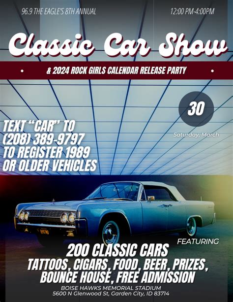 96 9 The Eagles 2024 Annual Classic Car Show KKGL FM