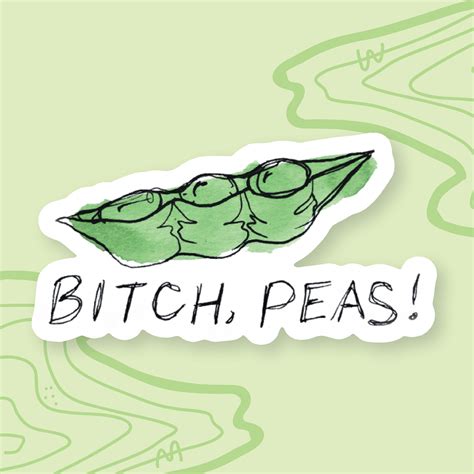 Bitch Peas Sticker Scribble Lady