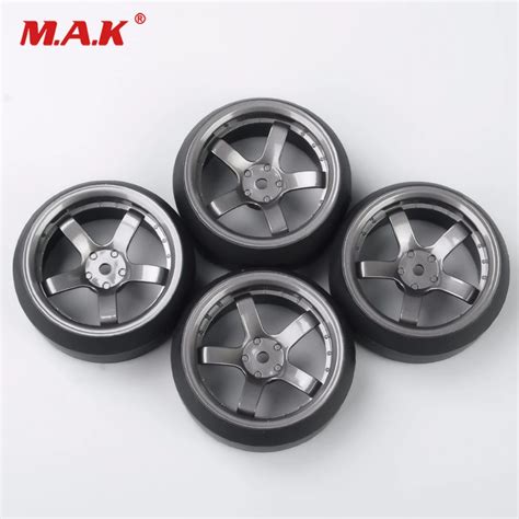 4Pcs Set RC 3 Degree Drift Tires Wheel Rim For HPI HSP D5M PP0367 1