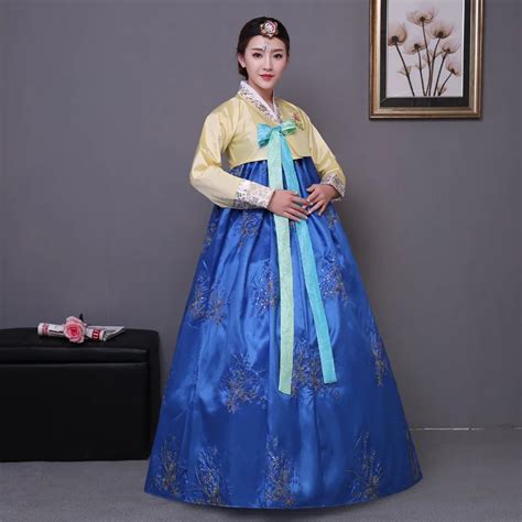 Neueste Stickerei Traditionellen Koreanische Hanbok Kleid Frauen Hanbok