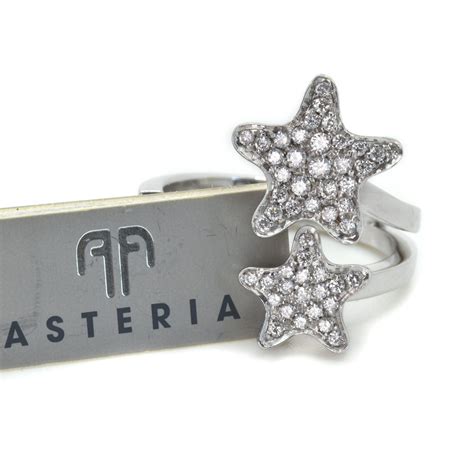 Anello Stelle Asteria In Oro Bianco Kt E Diamanti Compro Oro E