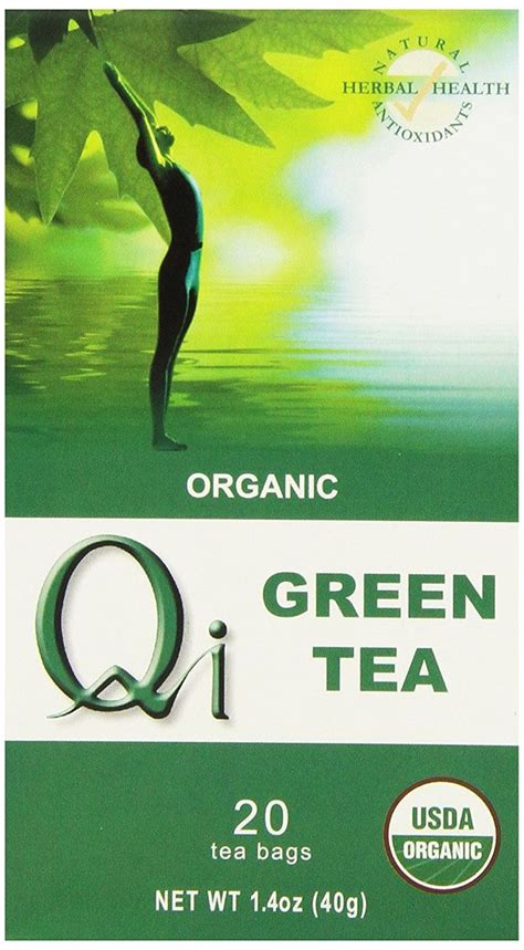 Qi Organic Green Tea 20 Tea Bags 140 Ounce Pack Of 6