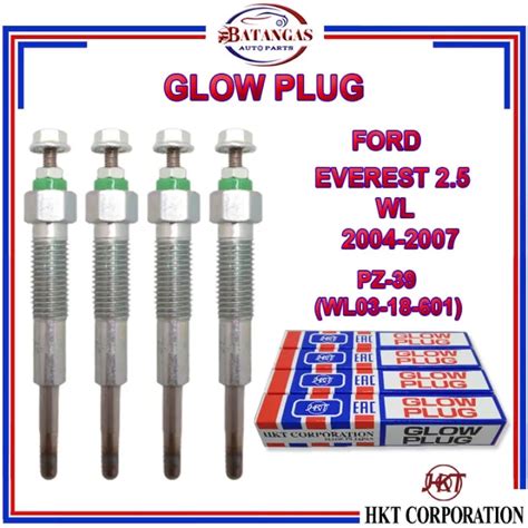 GLOW PLUG HEATER PLUG 4pcs For FORD EVEREST 2 5 WL 2004 2007 PZ