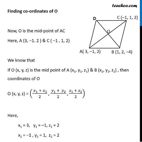 Misc 1 Three Vertices Of Parallelogram Abcd Are Miscellaneous