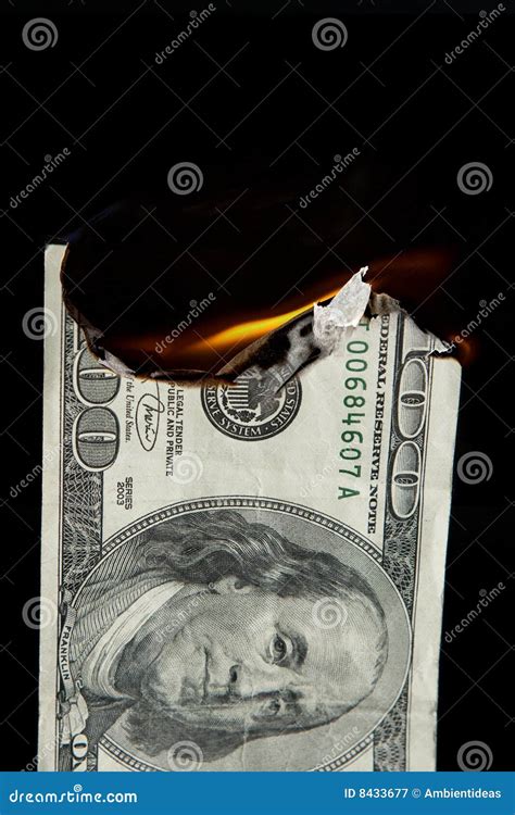 Money To Burn With Bill Stock Image Image Of Benjamin Flame