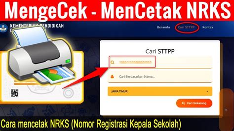 Cara Mengecek Dan Mencetak NRKS Nomor Registrasi Kepala Sekolah YouTube