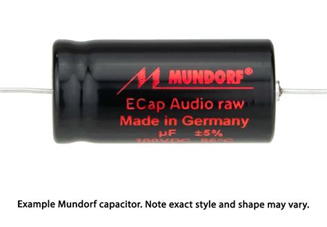 22uF 100V DC Mundorf Bipolar Audio Capacitor