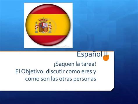 PPT Español II PowerPoint Presentation free download ID 6242066