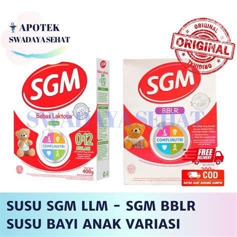 Jual Susu Sgm Llm 0 12 Bulan Bblr 400gr Susu 200 Gram Bayi Bebas