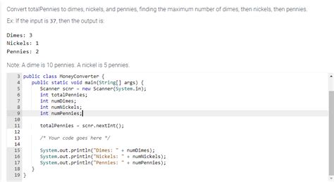 Solved Convert Totalpennies To Dimes Nickels And Pennies Chegg