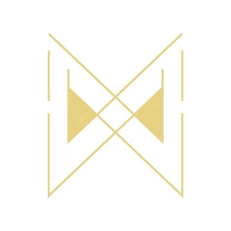 Premium Vector | A gold logo with the letter m on it