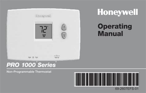 Pro 1 Thermostat User Manual