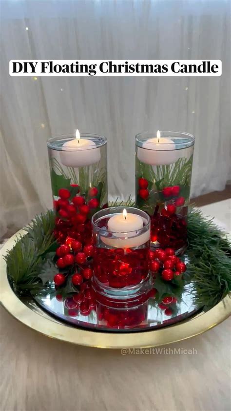 Diy Floating Christmas Candle Floating Candle Centerpiece Christmas