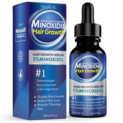 ANAREAL Minoxidil Aceite De Crecimiento De Barba 5 De Minoxidil Para