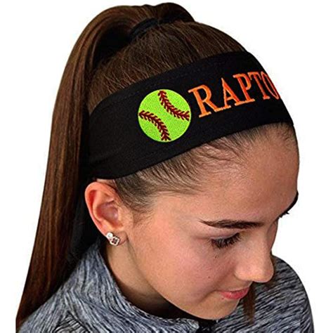 Personalized Embroidered Softball Headband - TIE BACK ...