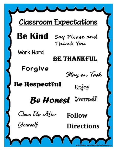 Class Expectations Template Printable Word Searches