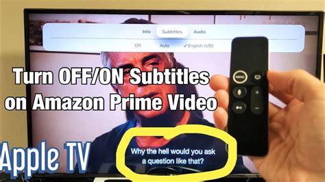 Apple Tv K How To Turn On Off Subtitles On Amazon Prime Video App