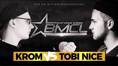 BMCL RAP BATTLE KROM VS TOBI NICE BATTLEMANIA CHAMPIONSLEAGUE YouTube