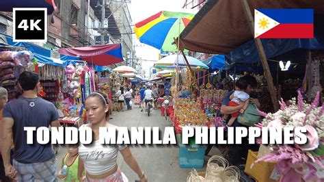 4k 🇵🇭 The Backstreets Of Tondo Manila Philippines 2024 Walking Tour