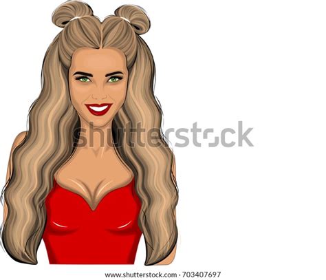 Sexy Girl Red Stock Vector Royalty Free 703407697 Shutterstock