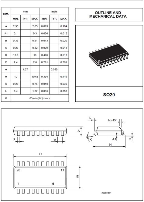 DMOS DUAL FULL BRIDGE DRIVER 20p SMD L6225D