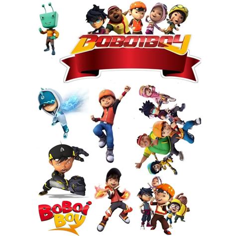 Jual Topper Kue Boboiboy Free Nama Dan Ucapan Toper Kue Ulang Tahun