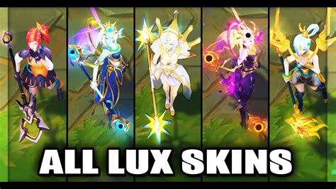 All Lux Skins Spotlight League Of Legends Youtube