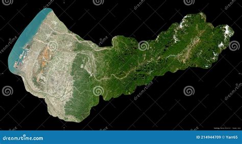 Taichung Taiwan Black Solid Satellit Sentinel2 Stock Abbildung