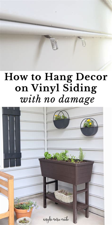 How to Easily Hang Decor on Vinyl Siding with No Damage - Angela Marie Made