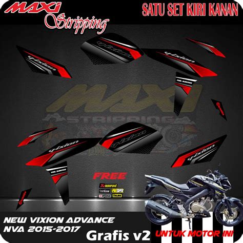 Jual Stiker Striping Yamaha Vixion New Nva Grafis V Shopee