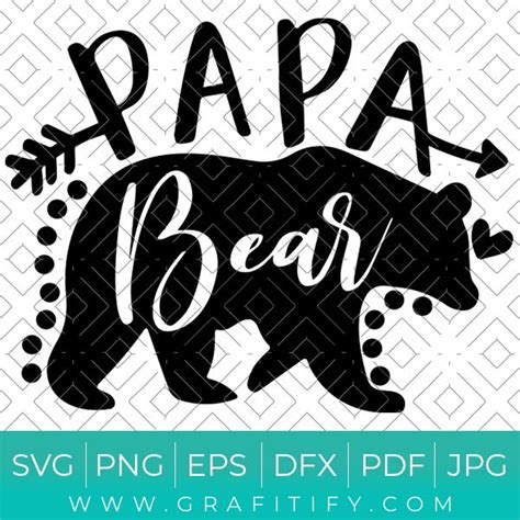 Papa Bear Svg Cut File Daddy Svg Artofit