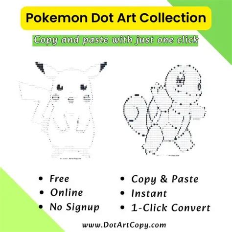 pokemon dot art copy  paste