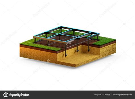 Helical Anchors Foundation Isolated Digital Industrial Rendering Stock ...