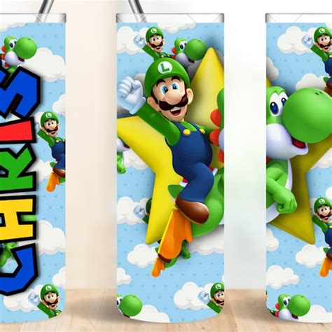 Luigi Skinny Tumbler Etsy