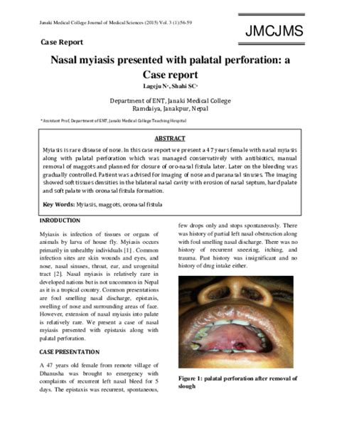 Nasal Myiasis